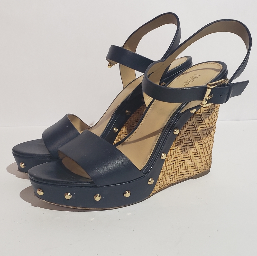 Michael kors wedge sandal leather